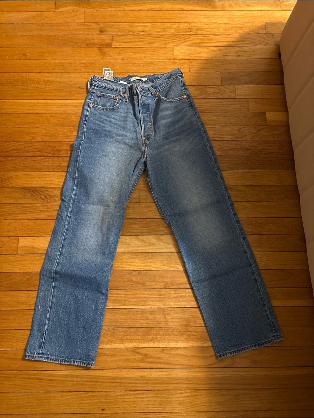 Women’s Blue Straight-Leg Jeans